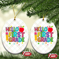 Hello First Grade Teacher Ceramic Ornament Back To School 1st Grade Team - Wonder Print Shop