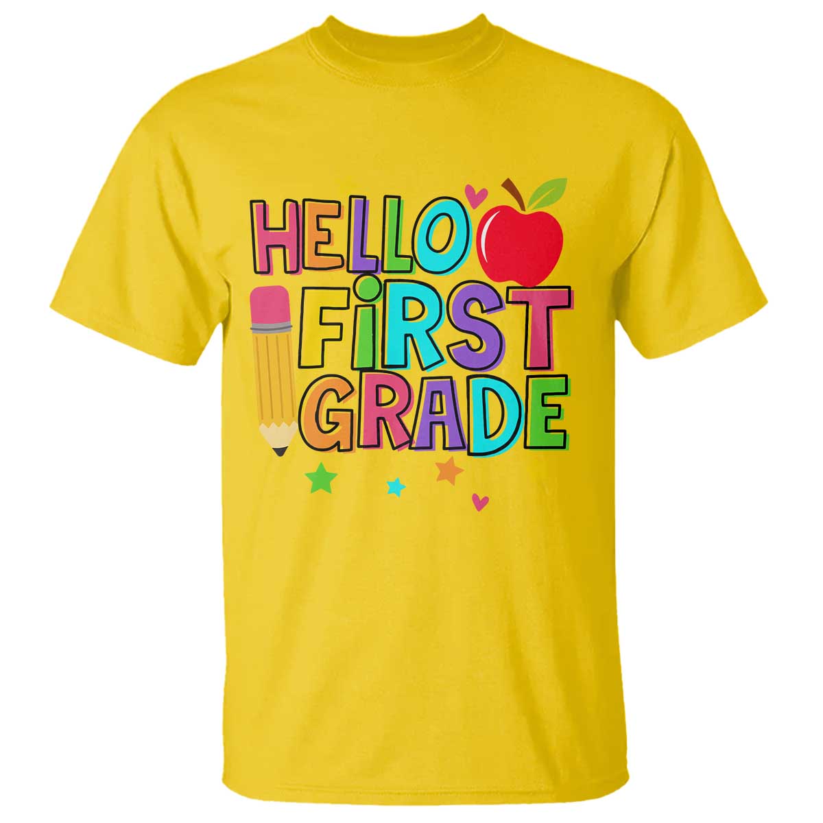 Hello First Grade Teacher T Shirt Back To School 1st Grade Team - Wonder Print Shop