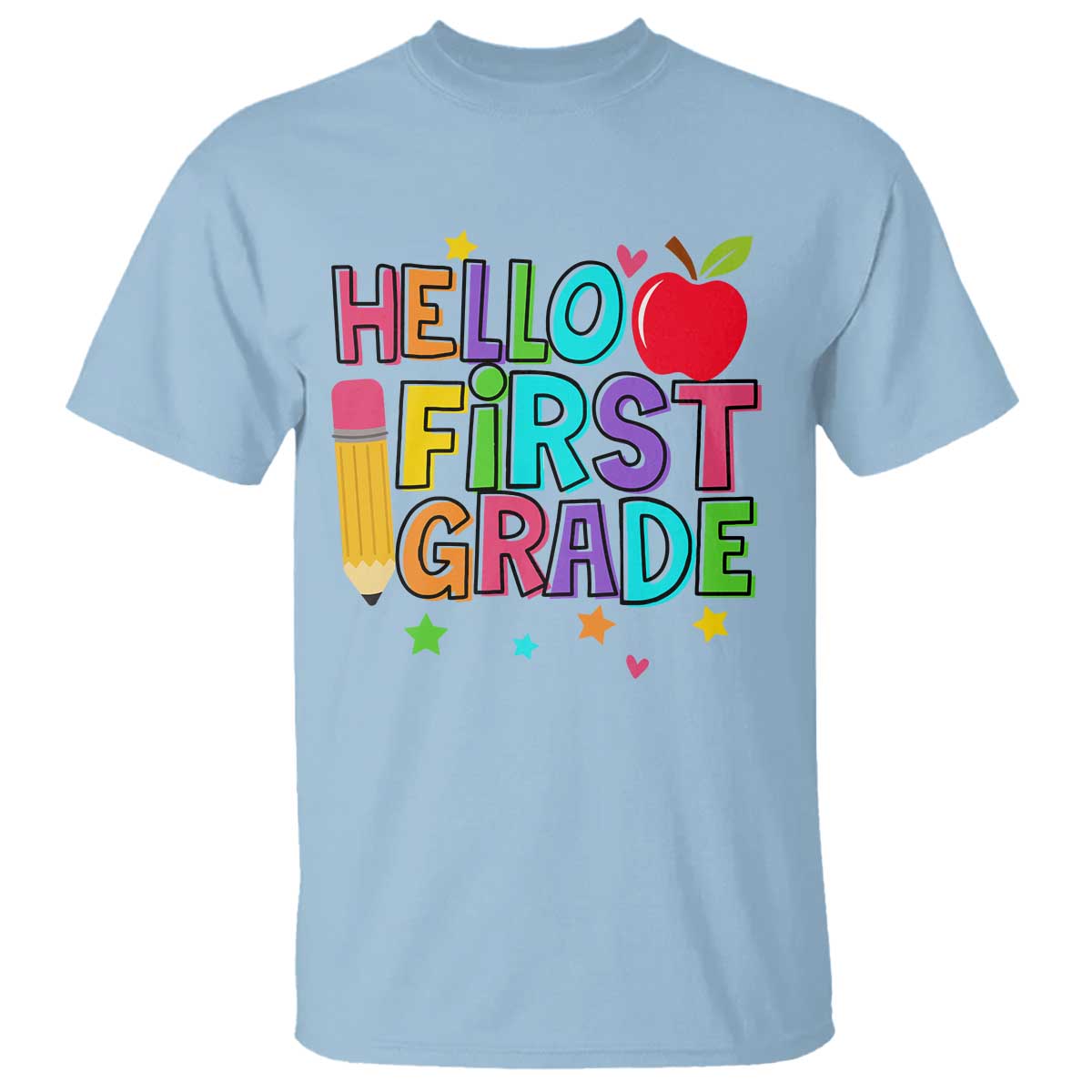 Hello First Grade Teacher T Shirt Back To School 1st Grade Team - Wonder Print Shop
