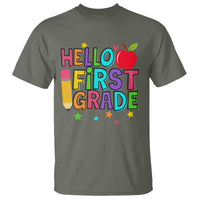 Hello First Grade Teacher T Shirt Back To School 1st Grade Team - Wonder Print Shop