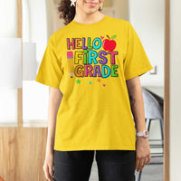 Hello First Grade Teacher T Shirt For Women Back To School 1st Grade Team - Wonder Print Shop