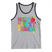 Hello First Grade Teacher Tank Top Back To School 1st Grade Team - Wonder Print Shop