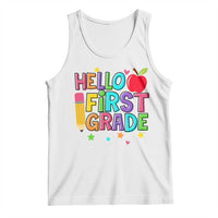 Hello First Grade Teacher Tank Top Back To School 1st Grade Team - Wonder Print Shop