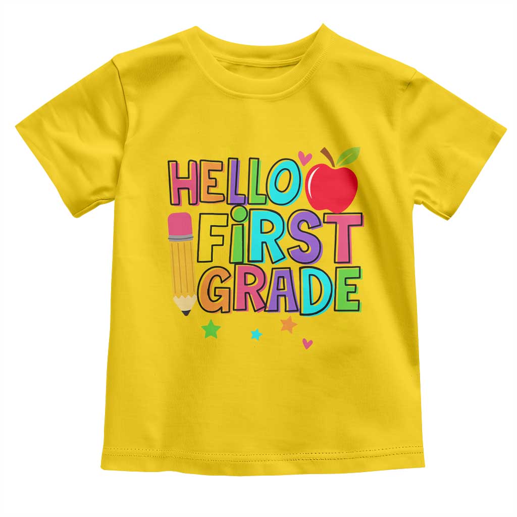 Hello First Grade Teacher Toddler T Shirt Back To School 1st Grade Team - Wonder Print Shop