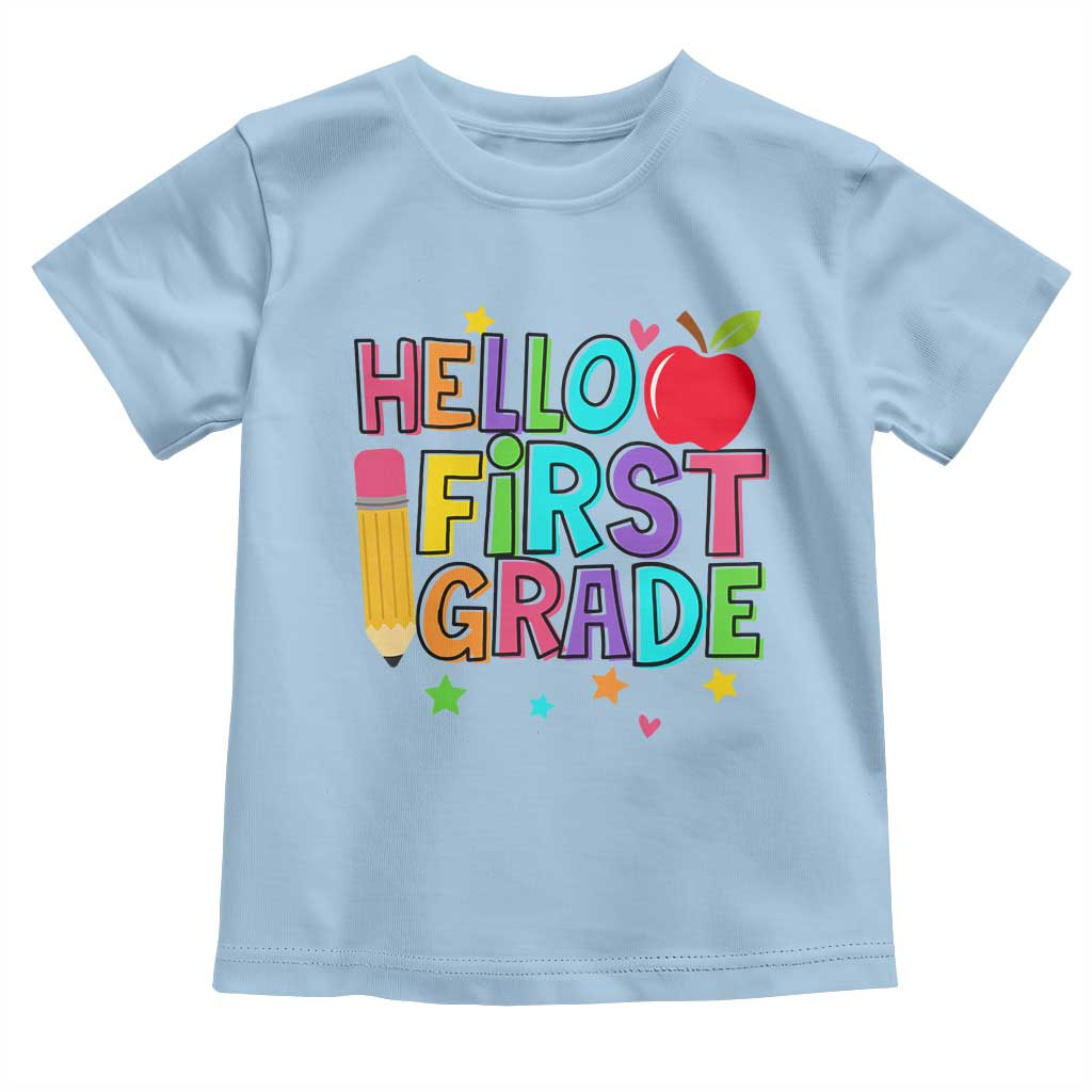 Hello First Grade Teacher Toddler T Shirt Back To School 1st Grade Team - Wonder Print Shop