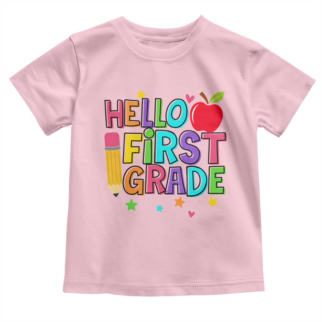 Hello First Grade Teacher Toddler T Shirt Back To School 1st Grade Team - Wonder Print Shop