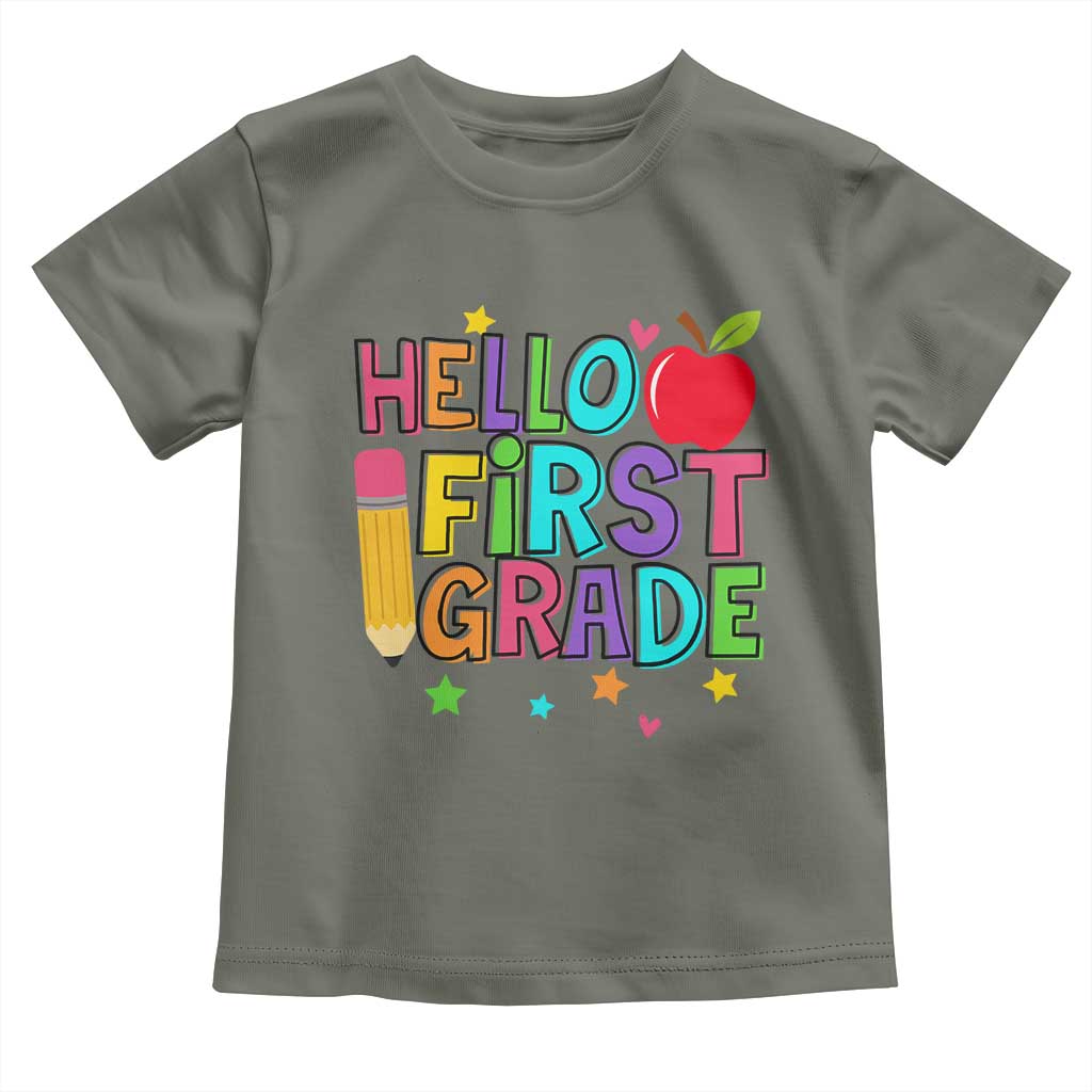 Hello First Grade Teacher Toddler T Shirt Back To School 1st Grade Team - Wonder Print Shop