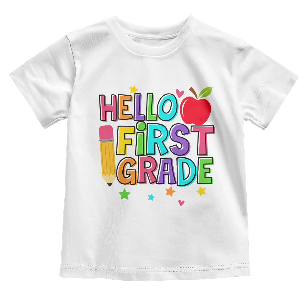 Hello First Grade Teacher Toddler T Shirt Back To School 1st Grade Team - Wonder Print Shop