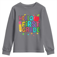 Hello First Grade Teacher Youth Sweatshirt Back To School 1st Grade Team - Wonder Print Shop