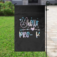 Hello Pre-k Garden Flag Back To School Cute Tie Dye - Wonder Print Shop