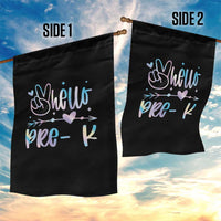 Hello Pre-k Garden Flag Back To School Cute Tie Dye - Wonder Print Shop