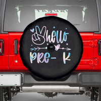 Hello Pre-k Spare Tire Cover Back To School Cute Tie Dye - Wonder Print Shop