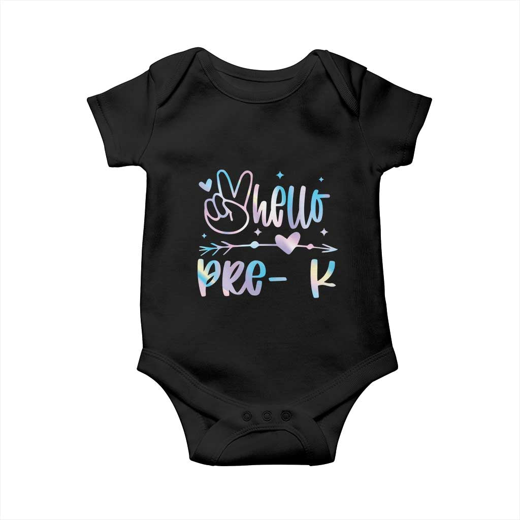Hello Pre-k Baby Onesie Back To School Cute Tie Dye - Wonder Print Shop