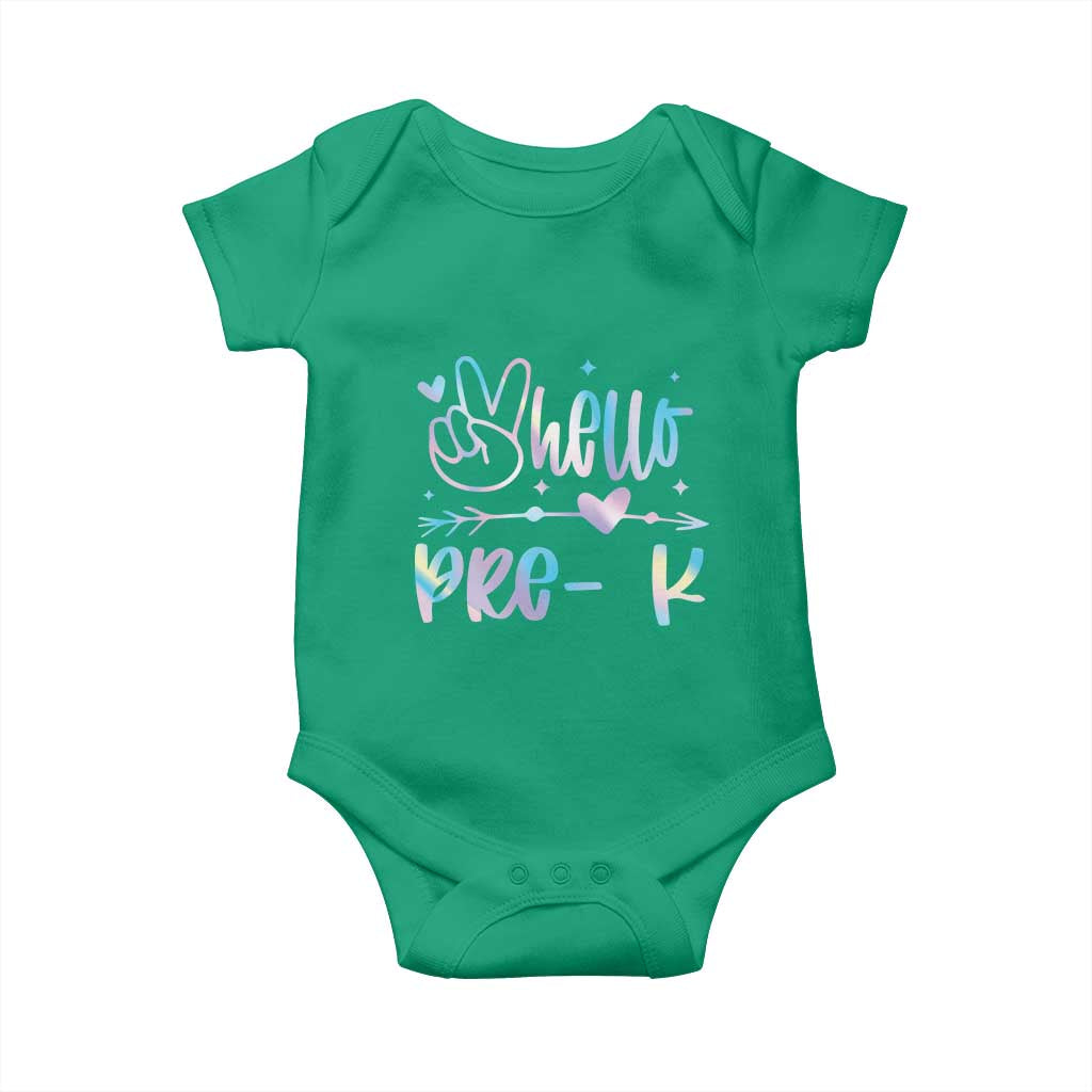 Hello Pre-k Baby Onesie Back To School Cute Tie Dye - Wonder Print Shop