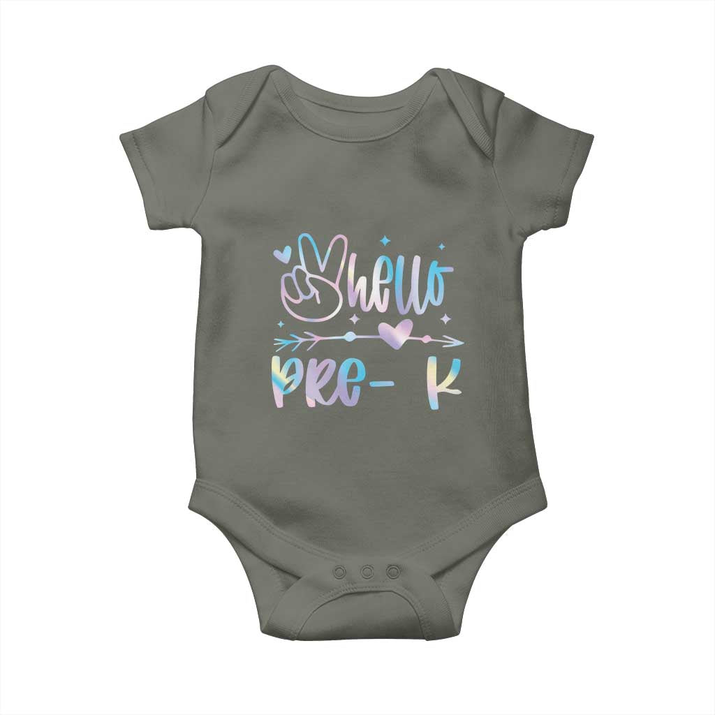 Hello Pre-k Baby Onesie Back To School Cute Tie Dye - Wonder Print Shop