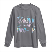 Hello Pre-k Long Sleeve Shirt Back To School Cute Tie Dye - Wonder Print Shop