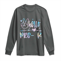 Hello Pre-k Long Sleeve Shirt Back To School Cute Tie Dye - Wonder Print Shop