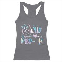 Hello Pre-k Racerback Tank Top Back To School Cute Tie Dye - Wonder Print Shop