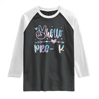 Hello Pre-k Raglan Shirt Back To School Cute Tie Dye - Wonder Print Shop