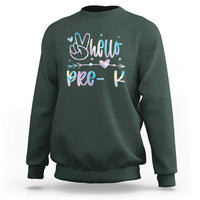 Hello Pre-k Sweatshirt Back To School Cute Tie Dye - Wonder Print Shop