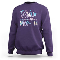 Hello Pre-k Sweatshirt Back To School Cute Tie Dye - Wonder Print Shop