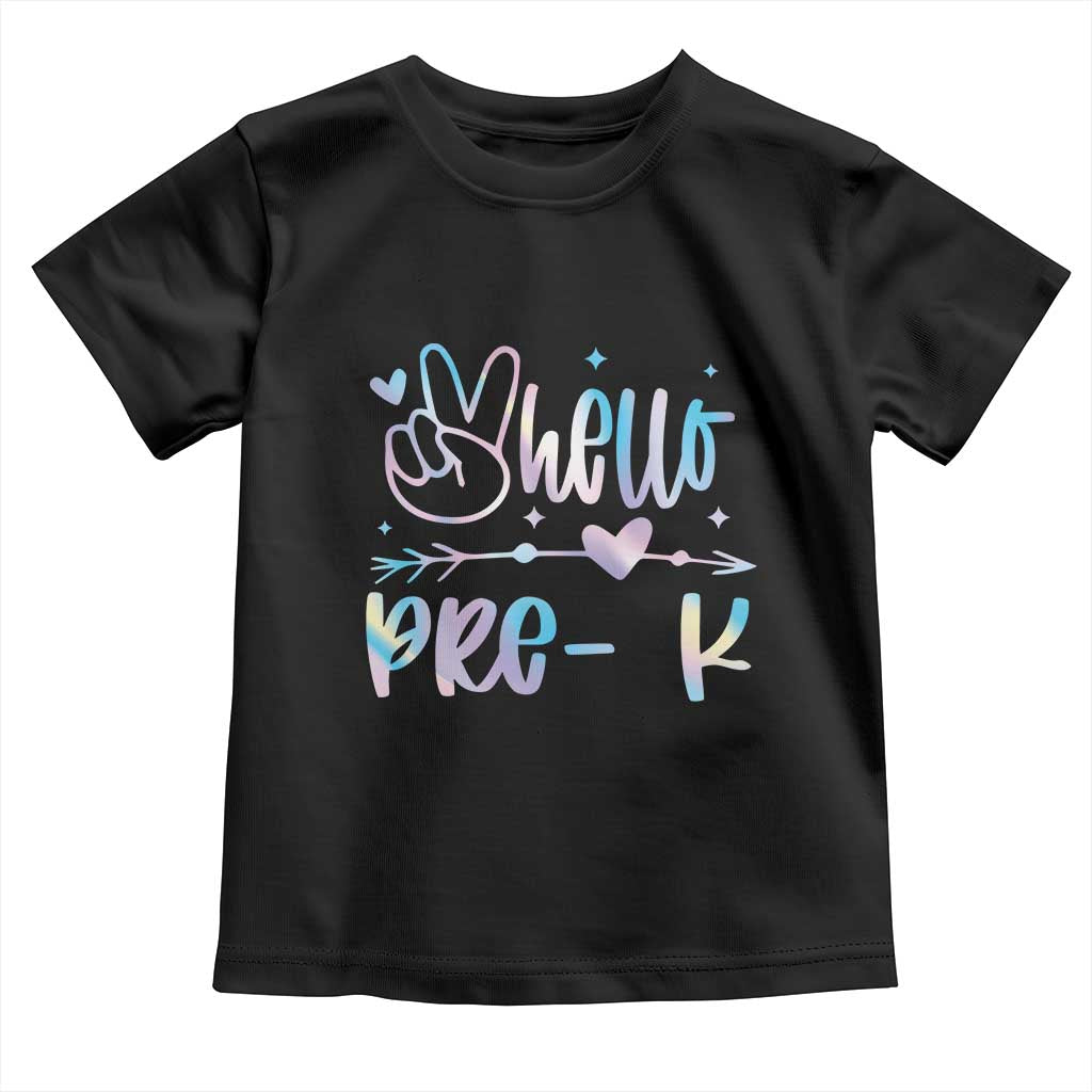 Hello Pre-k Toddler T Shirt Back To School Cute Tie Dye - Wonder Print Shop