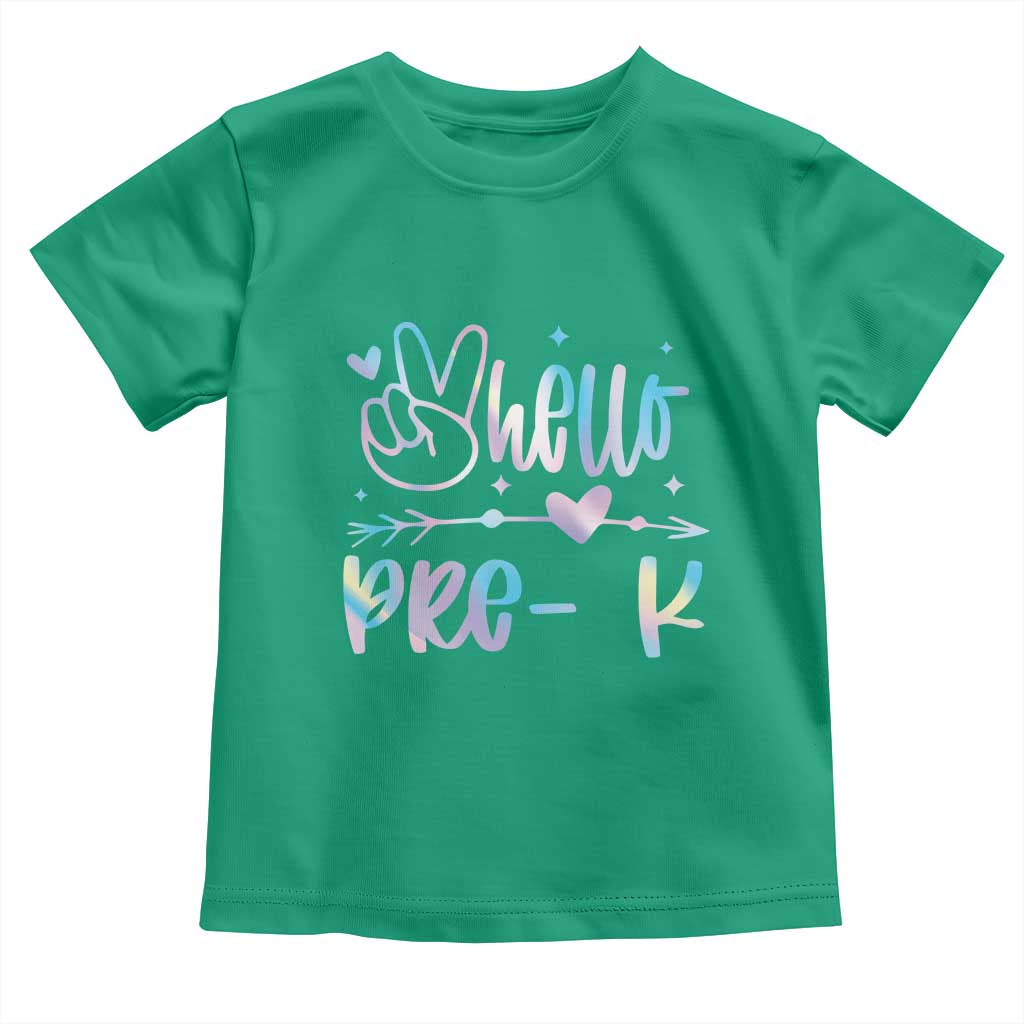 Hello Pre-k Toddler T Shirt Back To School Cute Tie Dye - Wonder Print Shop