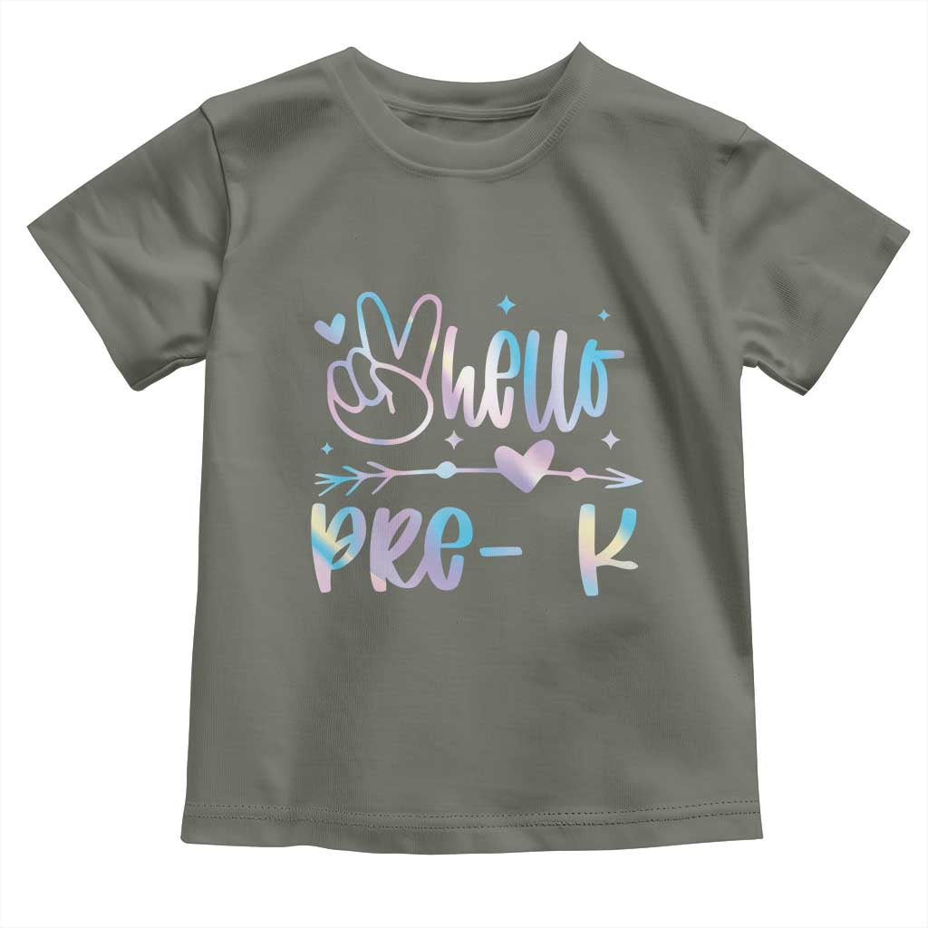 Hello Pre-k Toddler T Shirt Back To School Cute Tie Dye - Wonder Print Shop