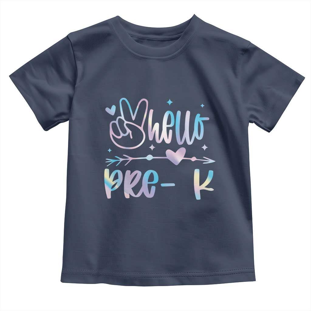 Hello Pre-k Toddler T Shirt Back To School Cute Tie Dye - Wonder Print Shop
