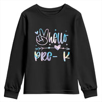 Hello Pre-k Youth Sweatshirt Back To School Cute Tie Dye - Wonder Print Shop