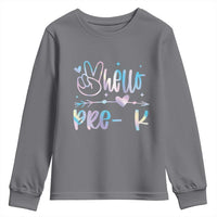 Hello Pre-k Youth Sweatshirt Back To School Cute Tie Dye - Wonder Print Shop