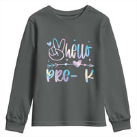 Hello Pre-k Youth Sweatshirt Back To School Cute Tie Dye - Wonder Print Shop