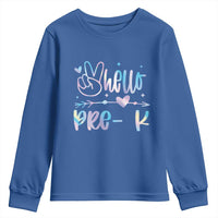 Hello Pre-k Youth Sweatshirt Back To School Cute Tie Dye - Wonder Print Shop
