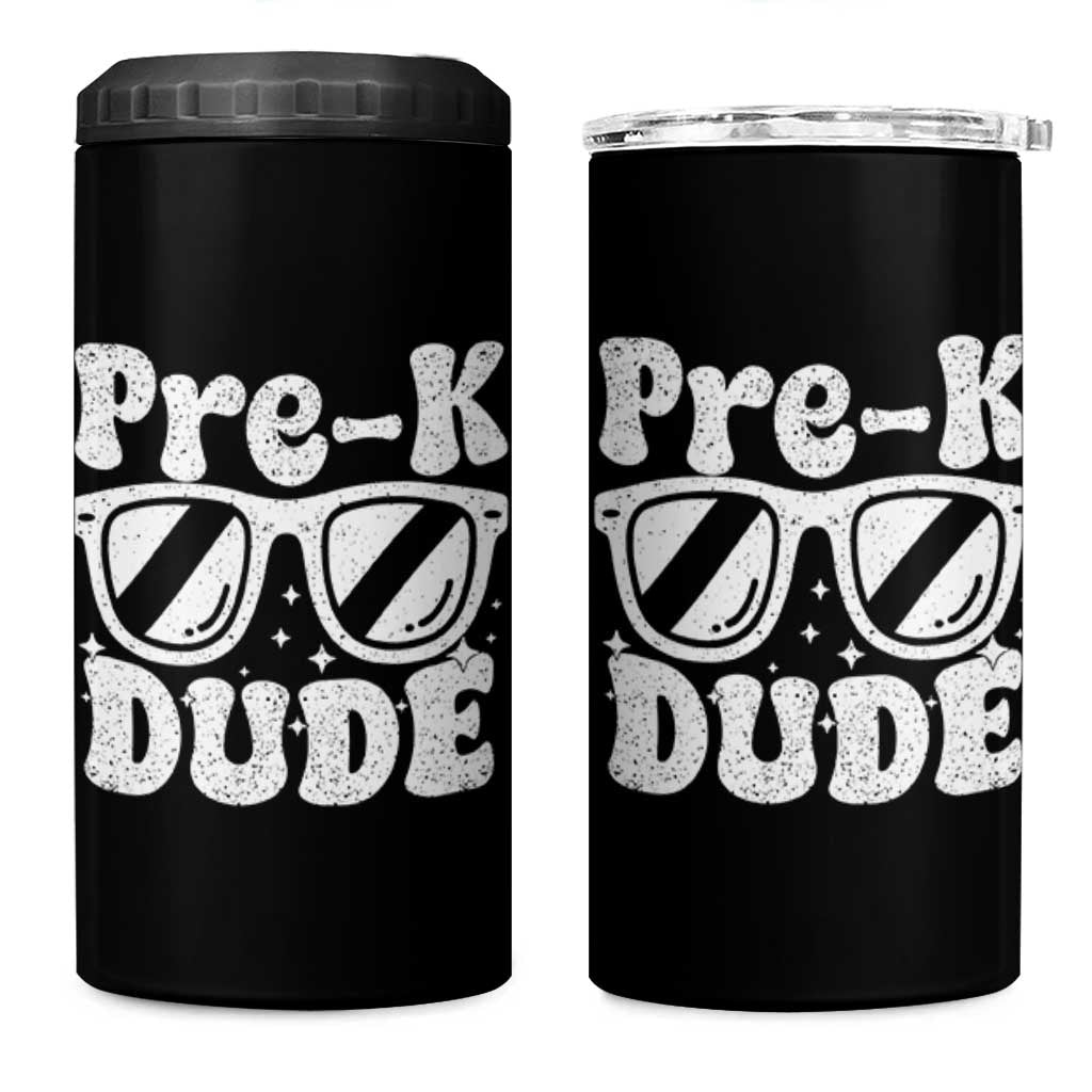 Pre-k Dude 4 in 1 Can Cooler Tumbler Funny Back to School First Day of Preschool - Wonder Print Shop