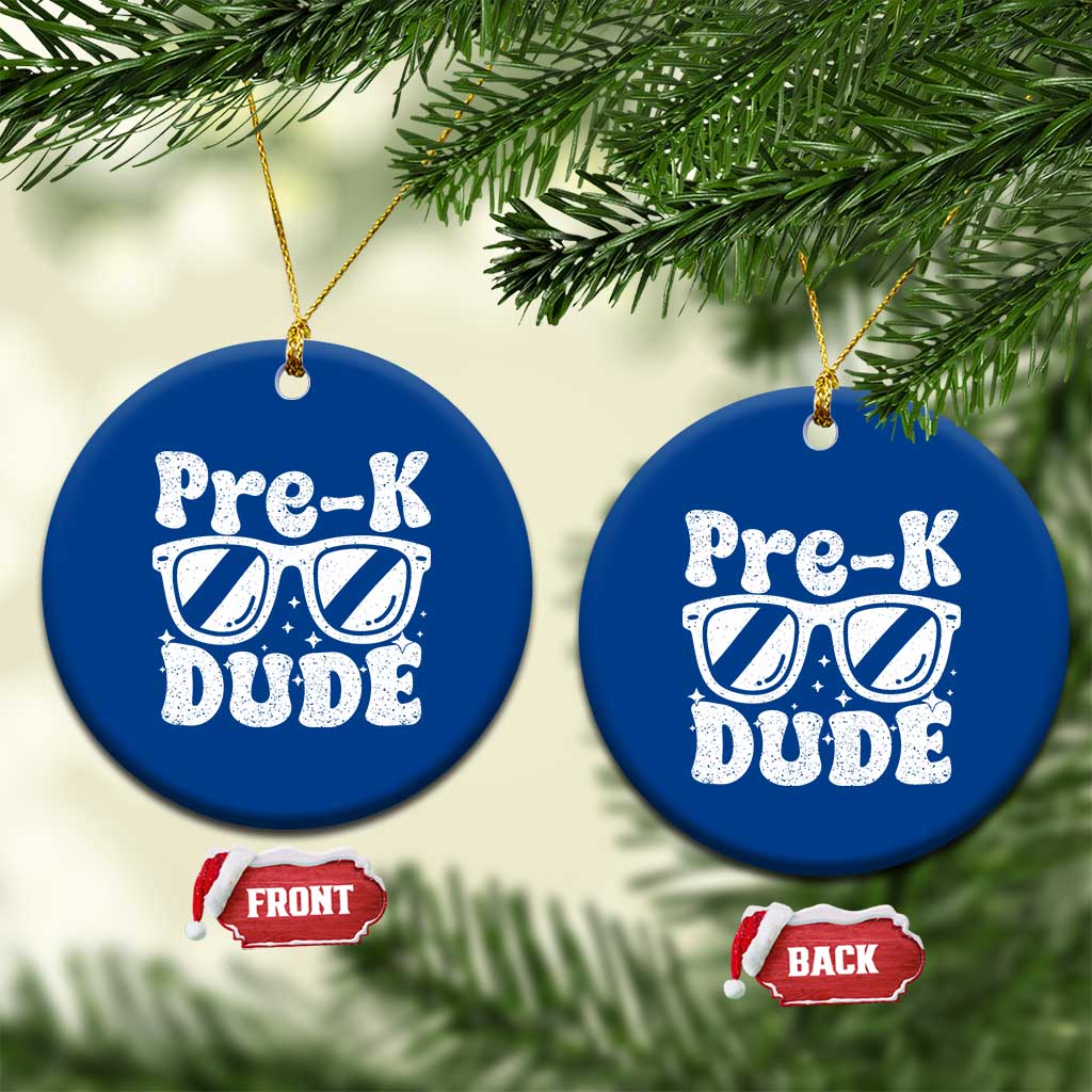 Pre-k Dude Ceramic Ornament Funny Back to School First Day of Preschool - Wonder Print Shop
