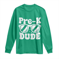 Pre-k Dude Long Sleeve Shirt Funny Back to School First Day of Preschool - Wonder Print Shop