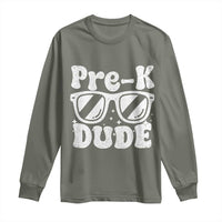 Pre-k Dude Long Sleeve Shirt Funny Back to School First Day of Preschool - Wonder Print Shop