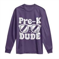 Pre-k Dude Long Sleeve Shirt Funny Back to School First Day of Preschool - Wonder Print Shop