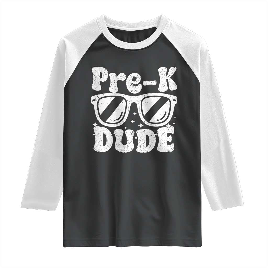 Pre-k Dude Raglan Shirt Funny Back to School First Day of Preschool - Wonder Print Shop