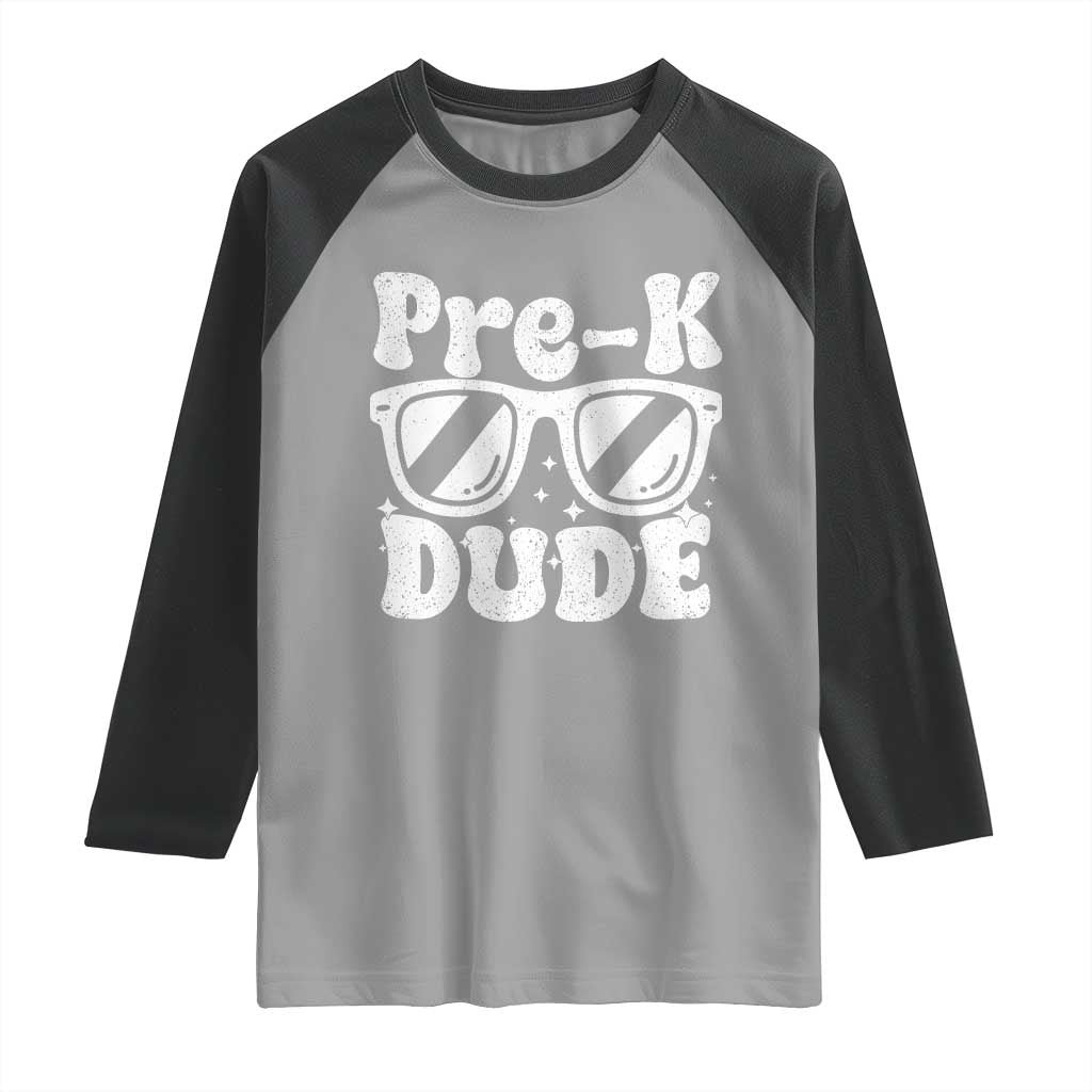Pre-k Dude Raglan Shirt Funny Back to School First Day of Preschool - Wonder Print Shop