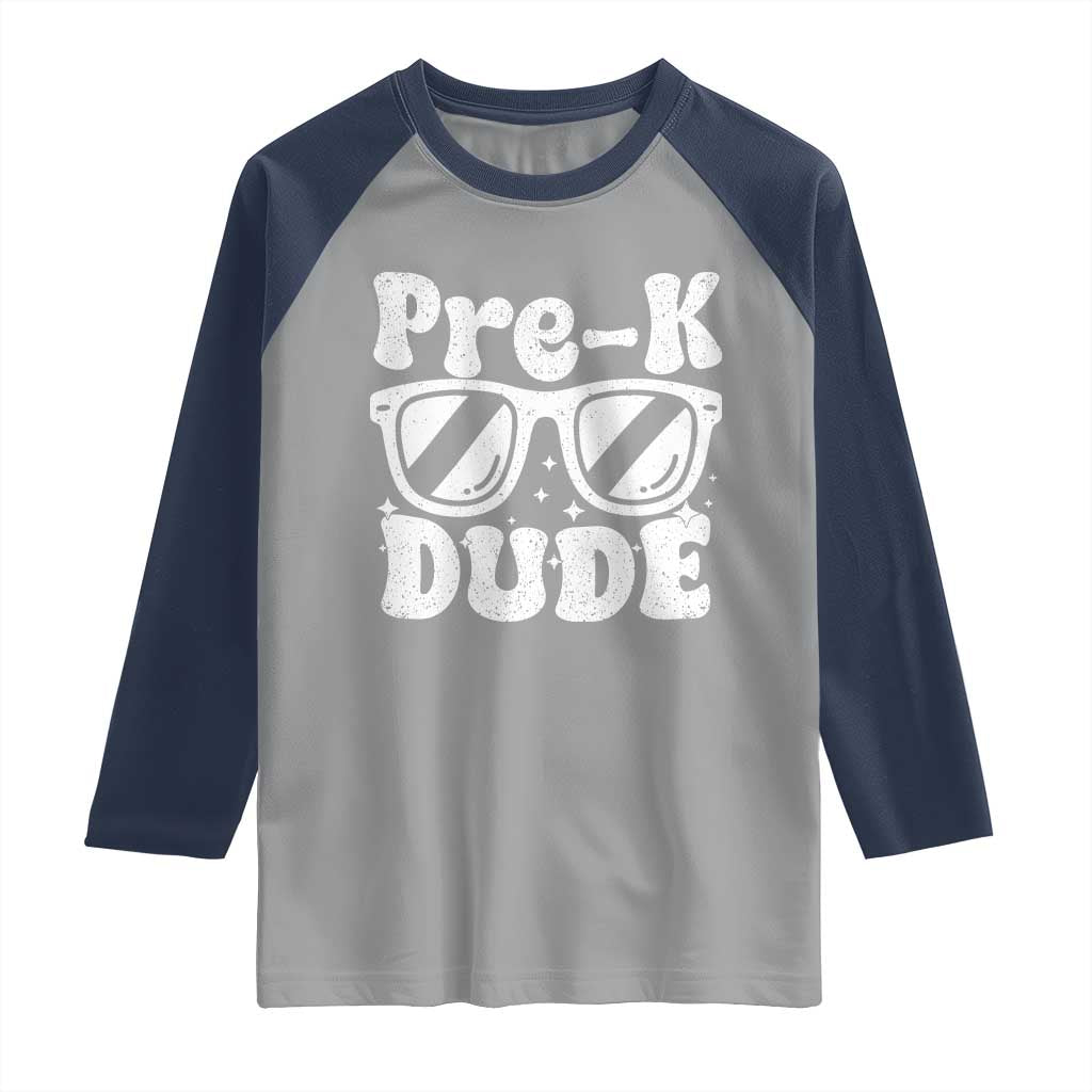 Pre-k Dude Raglan Shirt Funny Back to School First Day of Preschool - Wonder Print Shop