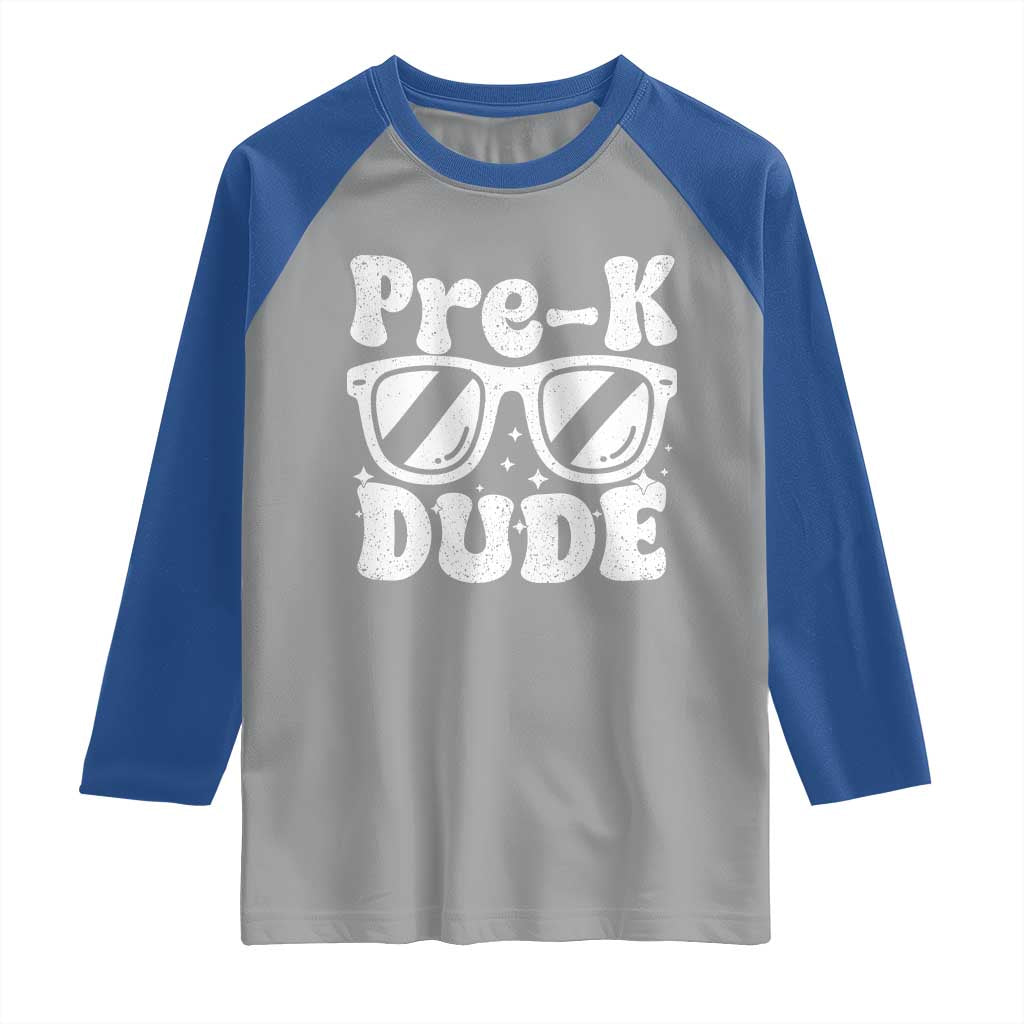 Pre-k Dude Raglan Shirt Funny Back to School First Day of Preschool - Wonder Print Shop