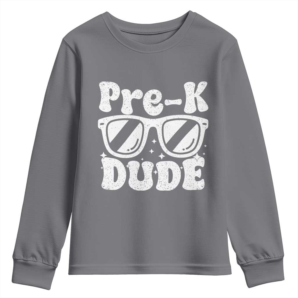 Pre-k Dude Youth Sweatshirt Funny Back to School First Day of Preschool - Wonder Print Shop