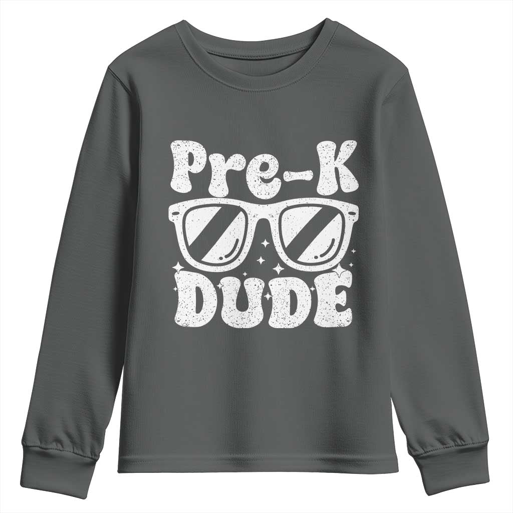 Pre-k Dude Youth Sweatshirt Funny Back to School First Day of Preschool - Wonder Print Shop