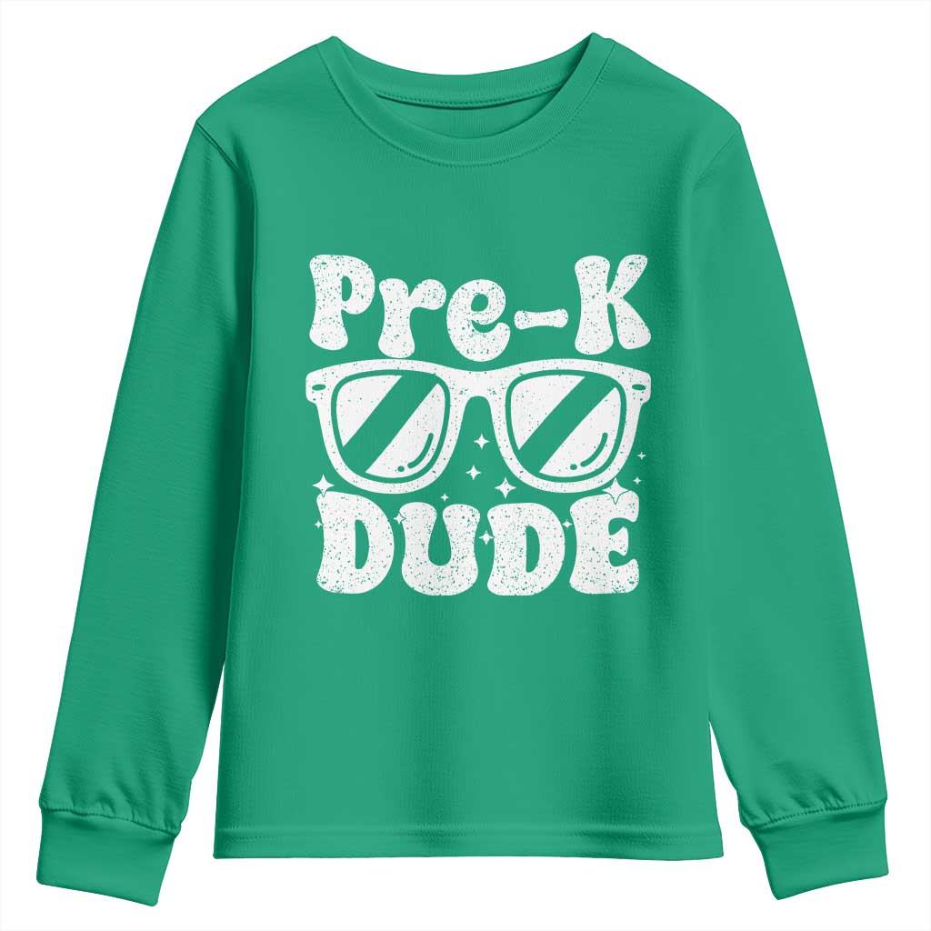 Pre-k Dude Youth Sweatshirt Funny Back to School First Day of Preschool - Wonder Print Shop