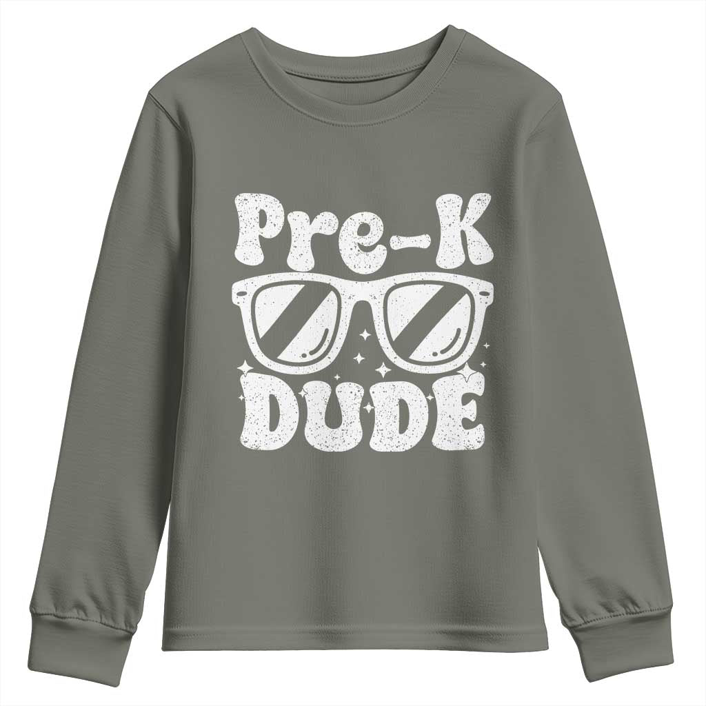 Pre-k Dude Youth Sweatshirt Funny Back to School First Day of Preschool - Wonder Print Shop