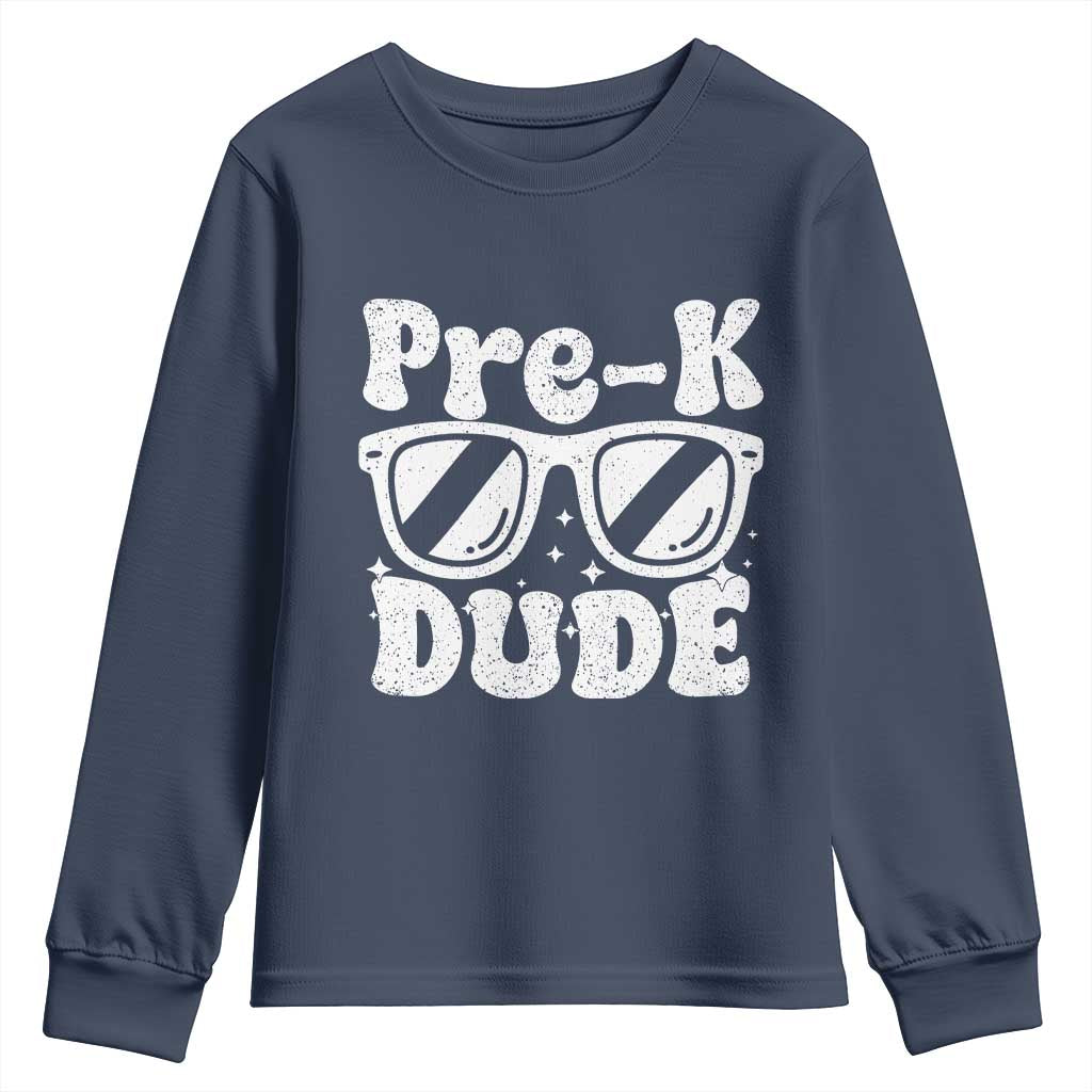 Pre-k Dude Youth Sweatshirt Funny Back to School First Day of Preschool - Wonder Print Shop
