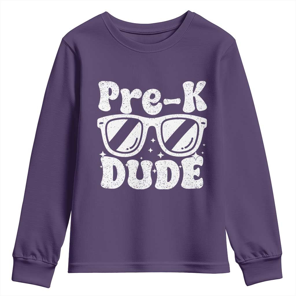 Pre-k Dude Youth Sweatshirt Funny Back to School First Day of Preschool - Wonder Print Shop