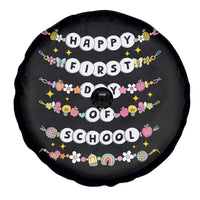 Happy First Day Of School Spare Tire Cover Teacher Kids Back To School Bracelets - Wonder Print Shop