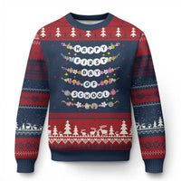 Happy First Day Of School Ugly Christmas Sweater Teacher Kids Back To School Bracelets - Wonder Print Shop